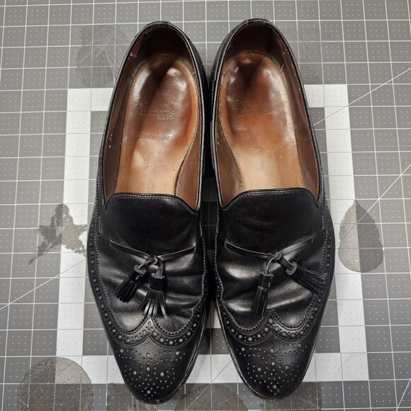 Allen Edmonds Manchester Shoe Size 14 D Black Loafer Wingtip Tassle Dress Work